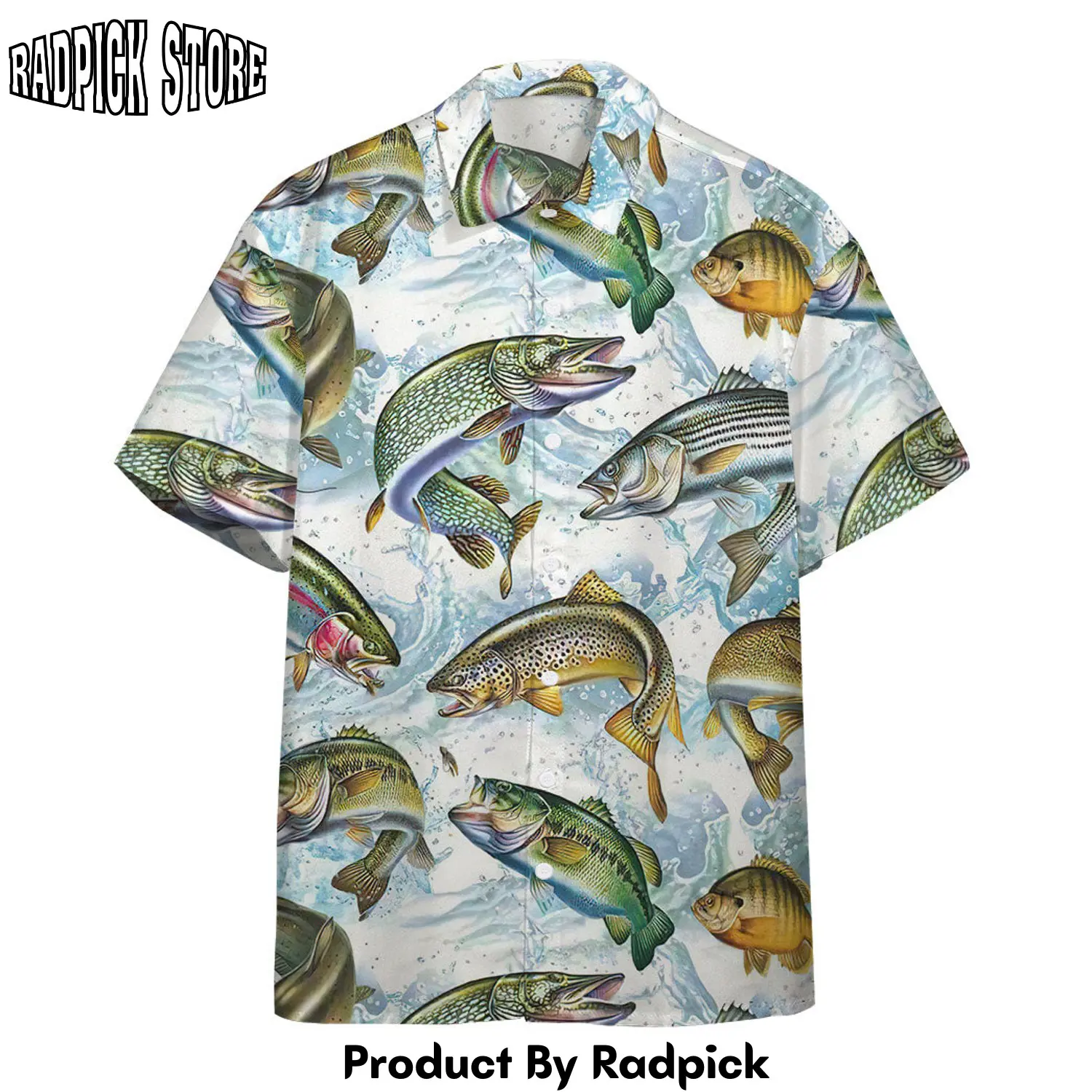 Radpick 3d fresh water fishing fish custom hawaii shirt rp292790